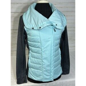 HELLY HANSEN Women's Astra Jacket Size Small Teal Blue Gray Puffer Sweater ski